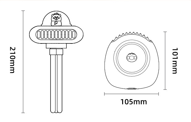 CYKE Space Capsule Stroller Fan Strong Wind Hand-held Electric Fan Usb Outdoor Portable Octopus Fan